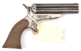 An American 4 barrelled .32” rimfire Sharps & Hankins pocket pistol, number 1138, barrels 3½” marked