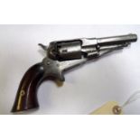 A 5 shot .31” Remington New Model Pocket percussion revolver, number 1464, barrel 3½” with address