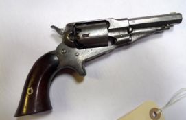 A 5 shot .31” Remington New Model Pocket percussion revolver, number 1464, barrel 3½” with address