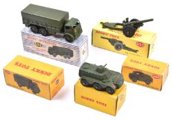 5 Dinky Military. Foden 10-Ton Army Truck (622). Army Covered Wagon (623). Armoured Personnel