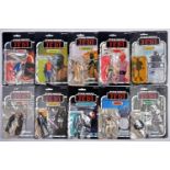 12x Star Wars Return of the Jedi 3.75" vintage figures with backing cards. 6x examples by Kenner;