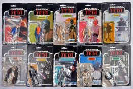 12x Star Wars Return of the Jedi 3.75" vintage figures with backing cards. 6x examples by Kenner;