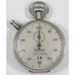 Hanhart Kriegsmarine 1/100th minute stopwatch. Plated case, hinged back, 51mm diameter. Dial