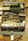 Model railway rolling stock, parts and accessories. Including Bing table top railway track, tunnels,