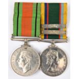 Pair: Defence medal, Cadet Forces Medal, EIIR issue of 1954-1980 period (W.A.S. Lamb) with two