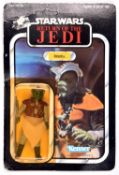 A Kenner Star Wars Return of the Jedi Klaatu vintage 3.75" figure. On a sealed 1983 unpunched 77