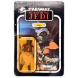 A Kenner Star Wars Return of the Jedi Klaatu vintage 3.75" figure. On a sealed 1983 unpunched 77