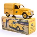 A French Dinky Toys Citroen 2CV Fourgonette (560). In Postale yellow livery.In a reproduction box,