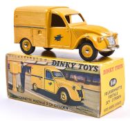 A French Dinky Toys Citroen 2CV Fourgonette (560). In Postale yellow livery.In a reproduction box,
