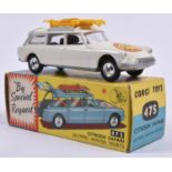 Corgi Toys Citroen Safari Olympic Winter Sports (475). In white with skis and poles to roof, 1964