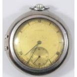 Longines pocketwatch. Plated case marked Eigentumer, SS, fuhrungshauptamt, waffeninspektion, Berlin,