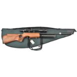 A .22” bolt action pre charged compressed air rifle, 40” overall including silencer, barrel 16½” (