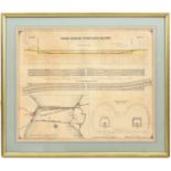 An interesting 19th Century hand coloured plan of the proposed “Anglo French submarine railway”