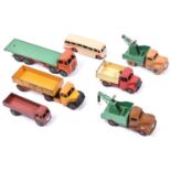 8 Dinky Toys. Foden Diesel 8-Wheel Wagon (901), boxed. Foden 8 wheel wagon, 2x Commer Breakdown