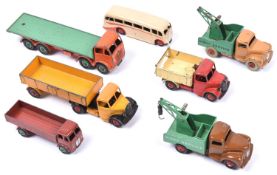 8 Dinky Toys. Foden Diesel 8-Wheel Wagon (901), boxed. Foden 8 wheel wagon, 2x Commer Breakdown