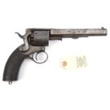 A scarce 6 shot 54 bore Westley Richards patent SA percussion revolver, numbered 19 on barrel and