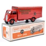 Dinky Supertoys Guy Van (514). In red Slumberland livery, complete with both original rear doors.