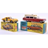 2 Corgi Vehicles. Customized Chevrolet Corvette Sting Ray (337). In bright yellow with flazh and