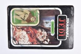 A Palitoy Star Wars Return of the Jedi Chief Chirpa vintage 3.75" figure. On a sealed 1983 unpunched