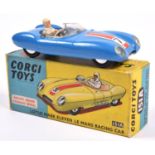 Corgi Toys Lotus Mark Eleven Le Mans Racing Car (151A). In mid blue white/red flash, RN7, with