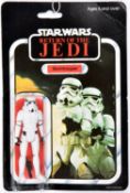 A Palitoy Star Wars Return of the Jedi Stormtrooper vintage 3.75" figure. On a sealed 1983 65 back