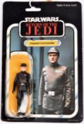 A Palitoy Star Wars Return of the Jedi Imperial Commander vintage 3.75" figure. On a sealed 1983