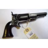 A 5 shot .28” Colt Model 1855 Roots Patent SA sidehammer percussion pocket revolver, number 8542 (