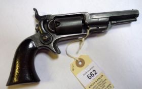 A 5 shot .28” Colt Model 1855 Roots Patent SA sidehammer percussion pocket revolver, number 8542 (