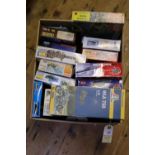 A quantity of unmade kits by Italeri, Tamiya, Heller, Frog, Airfix etc. A 1:9 scale WLA 750 U.S.