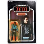 A Kenner Star Wars Return of the Jedi Lando Calrissian vintage 3.75" figure. On a sealed 1983