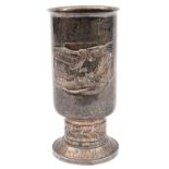 A Third Reich silver plated Luftwaffe honour goblet, engraved to ‘Unteroffizier Kurt Proschold 9