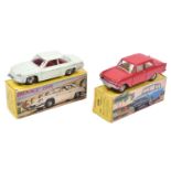 2 French Dinky Toys. Coach Panhard 24C (524). In pale green with red interior and spun concave