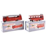 Dinky Supertoys Car Carrier (984) with optional Trailer For Car Carrier (985). Both in bright red