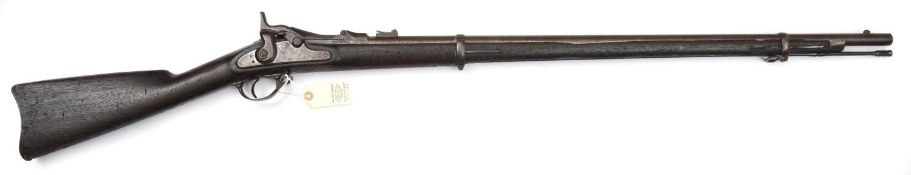 An American .50” CF Springfield Model 1870 rifle, 52” overall, barrel 32½”, the lock marked with