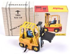 A scarce Dinky Toys Promotional Model. A Conveyancer Fork Lift Truck (404) in yellow and orange