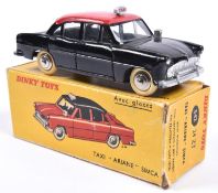 French Dinky TAXI 'Ariane' Simca (542/24ZT). In black with bright red roof, TAXI sign to roof, meter