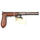 An American .28” underhammer percussion bootleg pistol, probably by Gibbs Tiffany & Co, 9”
