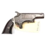 A .41” rimfire Merrimack Arms Co ‘Southerner’ derringer pistol, 5” overall, octagonal barrel 2½”,