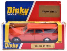 A scarce late Dinky Toys Volvo 265DL Estate (180). An Italian produced example painted in orange,