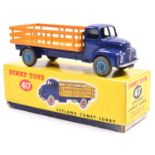 Dinky Toys Leyland Comet Lorry (417). An example in dark blue with deep yellow rear body and mid