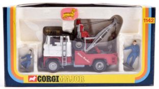 Corgi Major Holmes Wrecker (1142). In red, white and grey livery, complete with both hooks and
