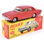 Dinky Toys Ford Consul Corsair (130). An example in light metallic red with white interior, dished