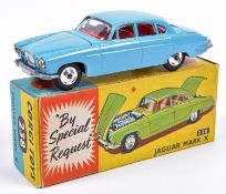 Corgi Toys Jaguar Mark X (238). Example in light blue with red interior, spun wheels and black