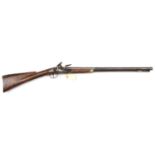 A 12 bore flintlock coaching carbine, c 1730, 38½” overall, 3 stage barrel 24” with muzzle ring;