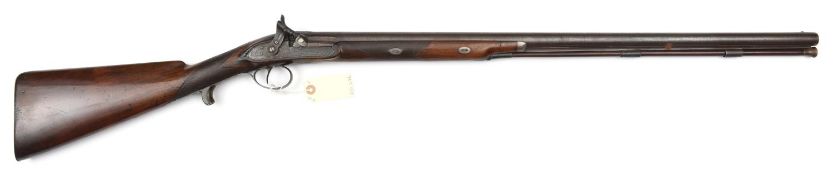 An SB 14 bore percussion sporting gun converted from flintlock by Joseph Manton, number 6022 (1813),