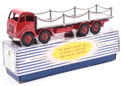 Dinky Supertoys Foden Flat Truck with chains (905). A late example with bright red FG cab and