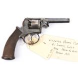A Belgian license made 5 shot 160 bore Adams Model 1851 self cocking percussion pocket revolver,