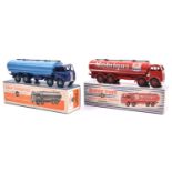 2 Dinky Supertoys Foden 14-Ton Tankers. Mobilgas (941) in red with red wheels and black tyres.
