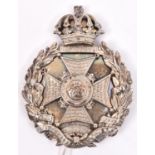 A Vic officer’s silver coloured pouch belt plate of the Rifle Brigade, with battle honours “