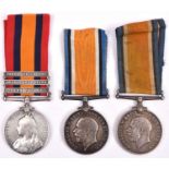 QSA, 3 clasps CC, OFS, SA02 (6363 Pte N Thomas, Ches R) Fine/VF. BWM (2): (6622 Sjt E M Watkin Yorks